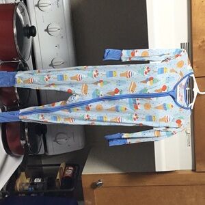 Little Sleepies Blue and White Pajama Set Cozy and Stylish